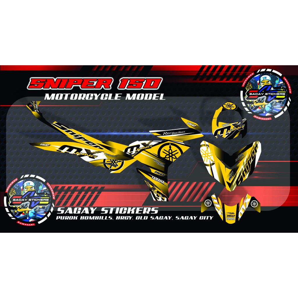 Yamaha Sniper 150 Motorcycle Sticker Decals | Shopee Philippines