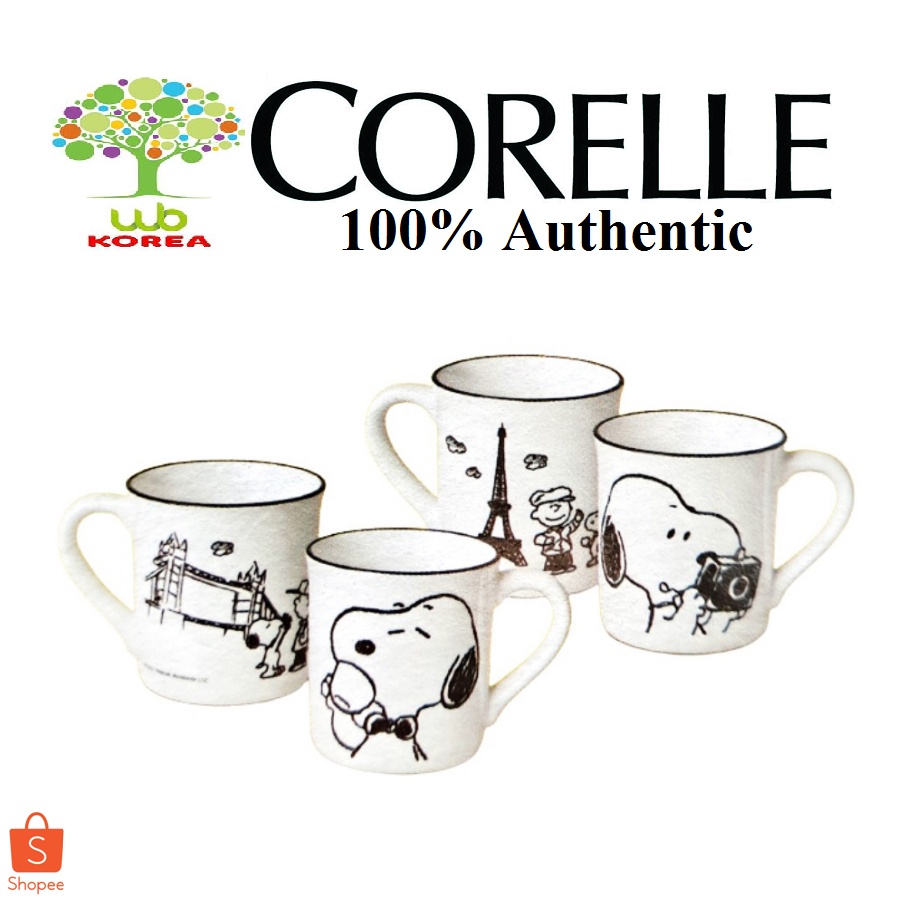 CORELLE Coordinates X Peanuts Snoopy Edition Mug 380ml 4 Piece Set