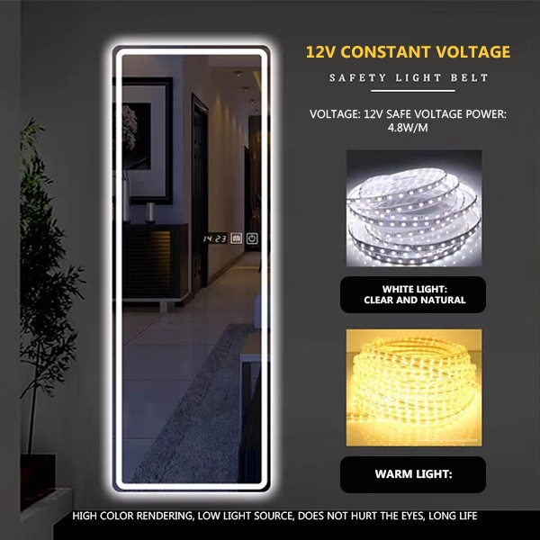 FullLength with light Mirror Human body induction 3 Color Light