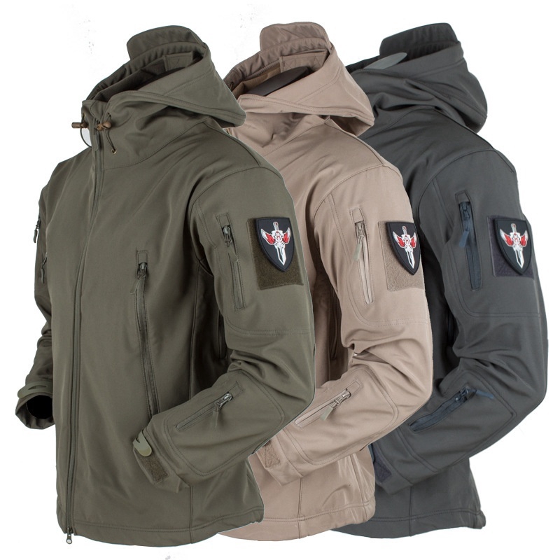 Tactical Military Jacket Windproof Waterproof Soft Shell Jacket Men's  Military Hoodie