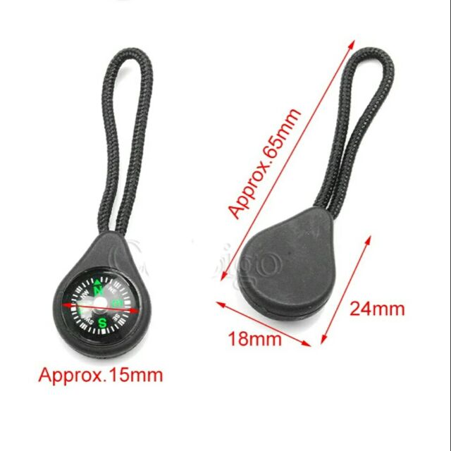 COMPASS ZIPPER PULL - BLACK FOR EDC AND PREPPERS | Shopee Philippines