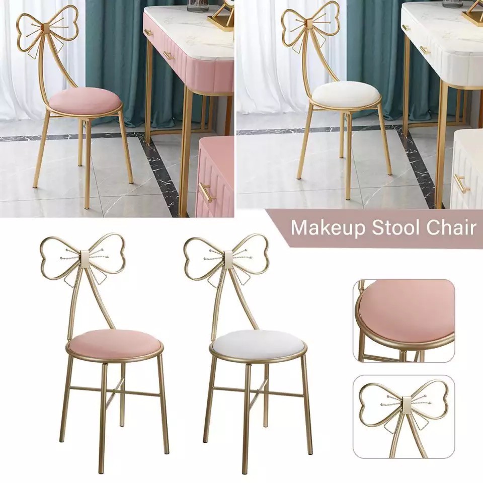 PU Leather/Velvet Chair nail salon stool Makeup Casual Chair Cafe Bar ...