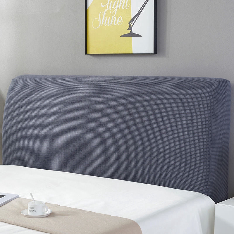 Bed Headboard Slipcover Solid Color Elastic Headboard Cover Bed Head