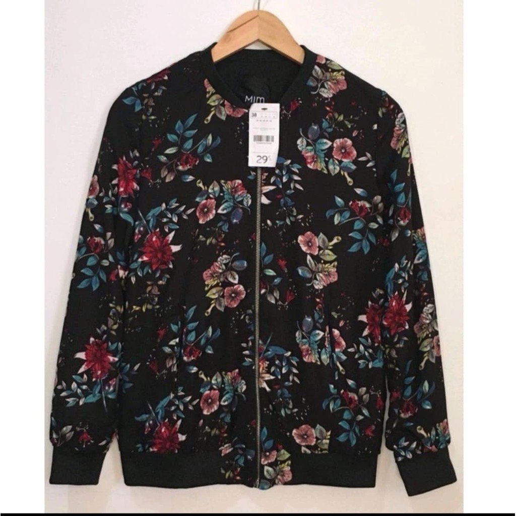 Floral hotsell letterman jacket