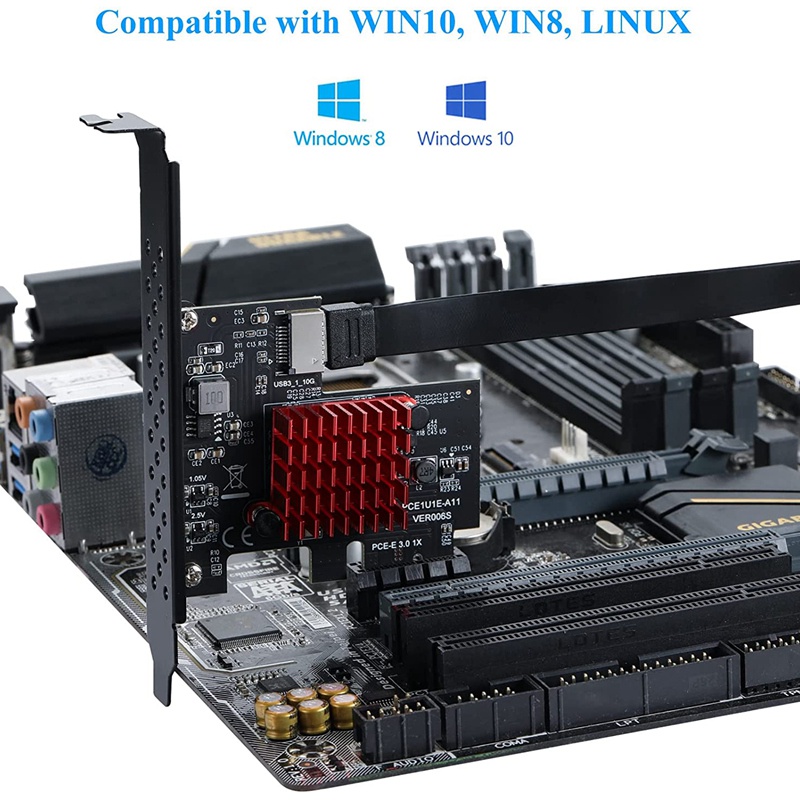 PCIE USB 3.1 GEN2 Type-E Expansion Card,10Gbps PCI Express 3.0 1X to ...