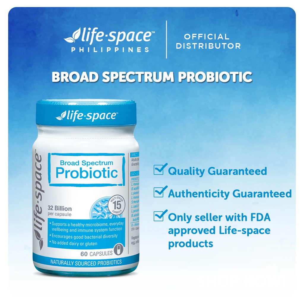 Life Space Broad Spectrum Probiotic 60 Capsules 151 Grams | Shopee ...