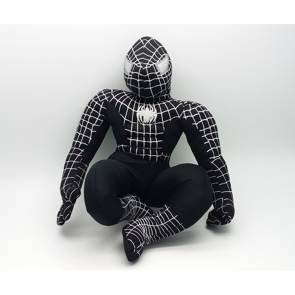 black spiderman plush