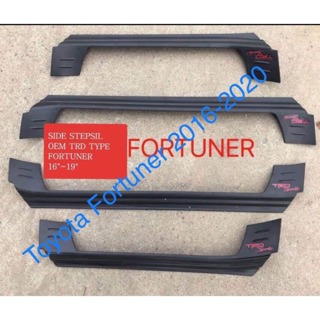 Toyota Fortuner 2016 2020 Side Step Sill Oem Trd Black Edges Only