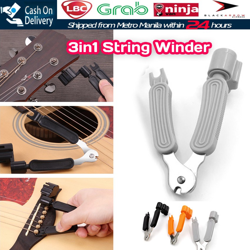 【Fast Delivery】3 In 1 Guitar String Winder String Pin Puller String ...