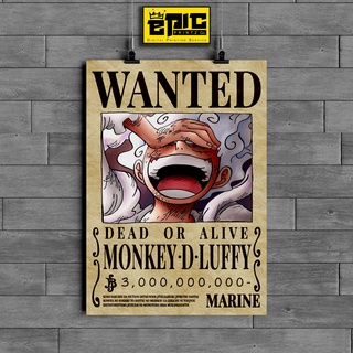 Poster One Piece, Affiche One Piece, 5PCS Avis de Recherche One Piece, One  Piece Poster, Wanted