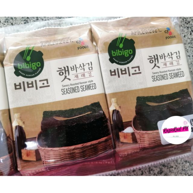 CJ Bibigo Savory Roasted Korean Seasoned Seaweed / Nori | Shopee ...