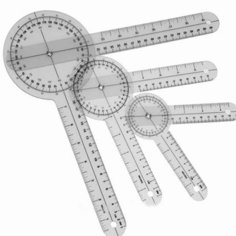 Goniometer, a ruler, a angle ruler, Goniometer comes in 3 sizes ...