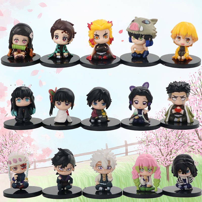 5Pcs/set Doll Tanjirou Zenitsu Nezuko Action Figures Anime Figurine ...