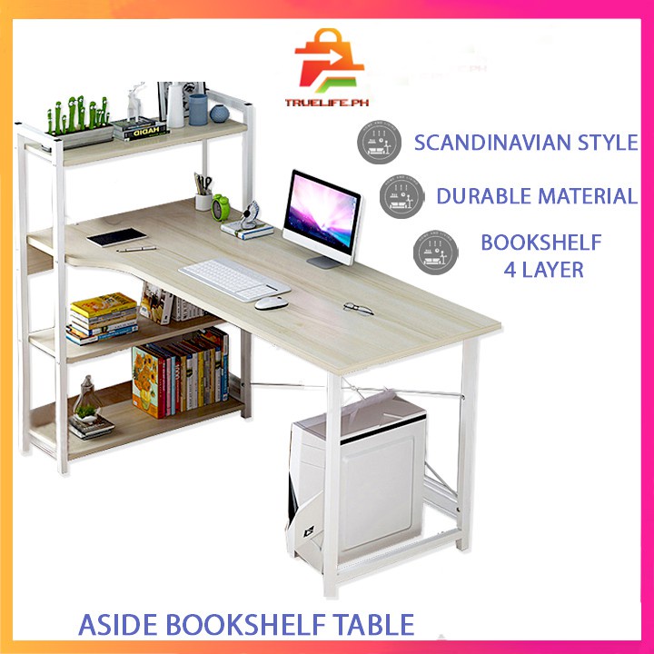 Big Size Computer Study Home Office Table Desk Furniture With Shelves