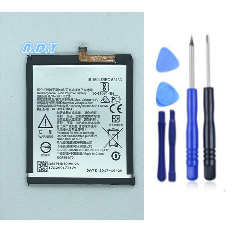 Original HE328 3030mAh Battery For Nokia 8 nokia8 Li-ion Polymer ...