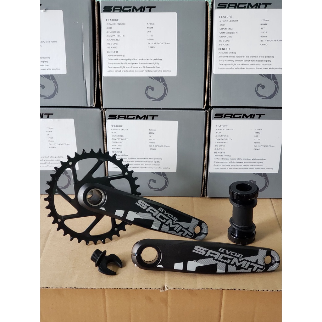 Crankset Chainwheel Sagmit Evo 2 Hallowtech 34T 36T