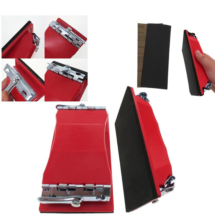 Woodworking Tool Sanding Block ABS Case Handle Sandpaper Holder Plastic