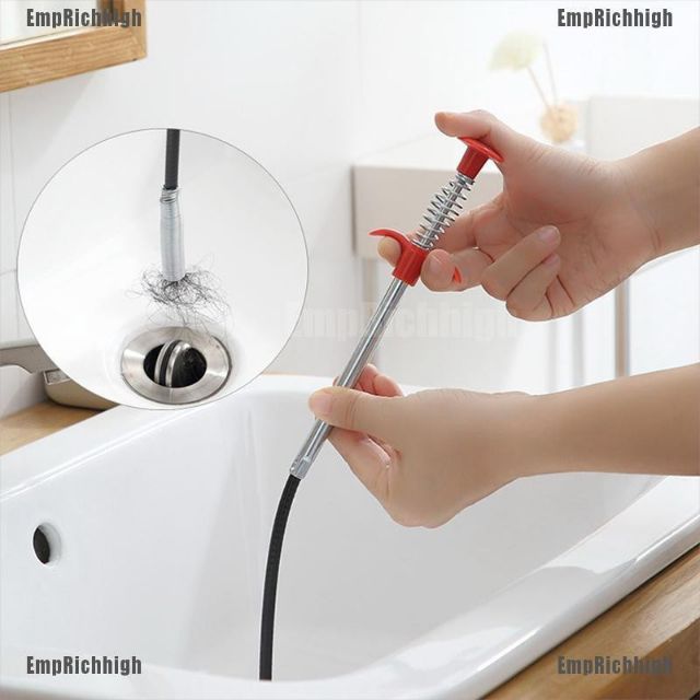 60cm Drain Cleaner Sticks Clog Remover Cleaning Tools Spring Pipe