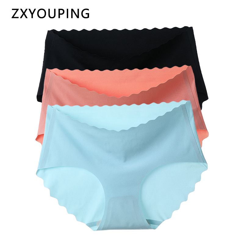 Plus Size Panties Women Underwear High Waist Briefs Mulberry Silk Antibacterial Crotch Cross 8927