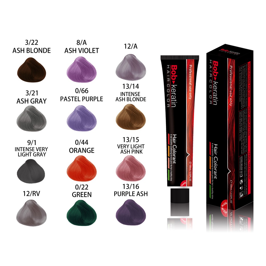 BOB Keratin Permanent Hair Color Hair Dye 100ml Shopee Philippines
