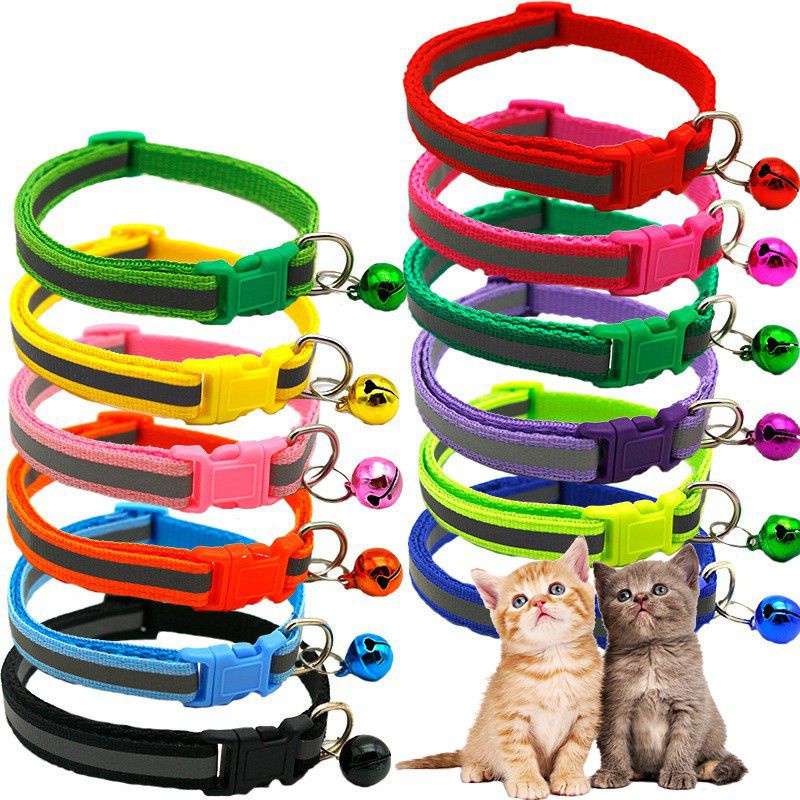free shipping COD Reflector Collar Dog and Cat Collar with Bell Safety