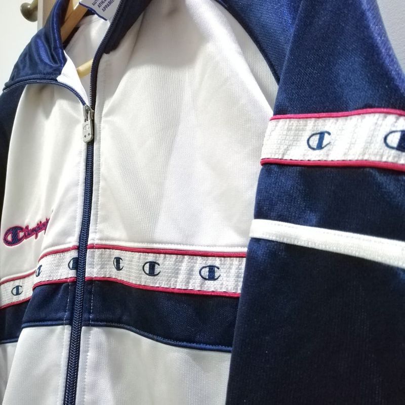 LEGIT Vintage Champion Products Jaspo Retro White Red Navy Street