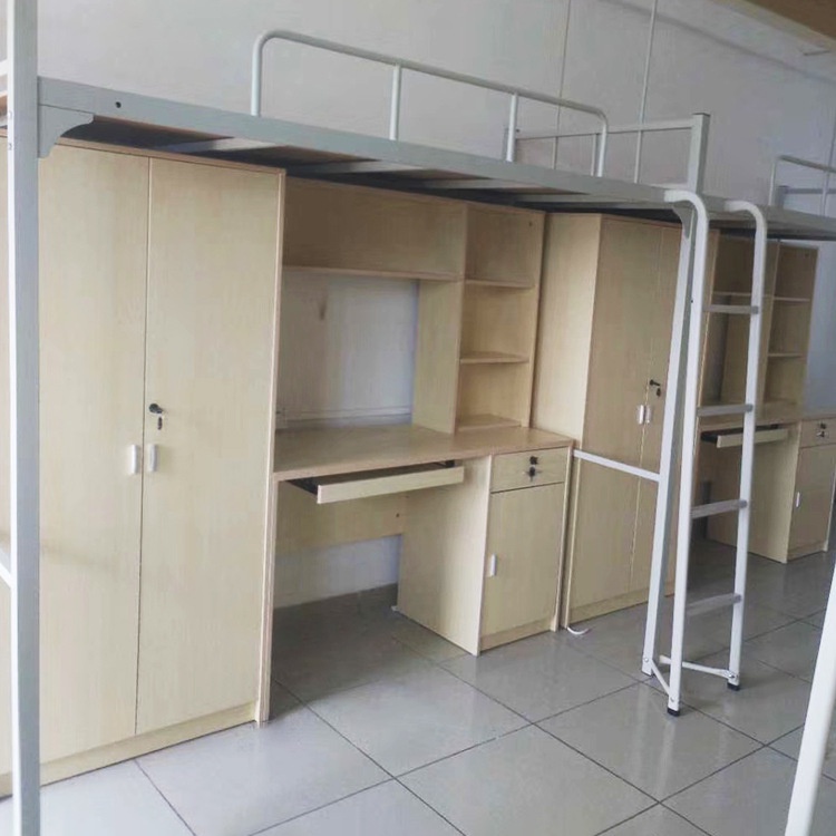 Iron Bed Apartment Bed Dormitory Bed Staff Bed Staff Bed Iron Bed with Wardrobe Computer Desk