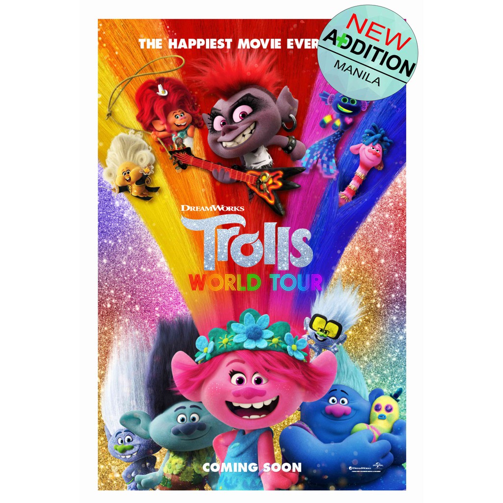 TROLLS WORLD TOUR Character Poster Large 33cm x 50cm | Shopee Philippines
