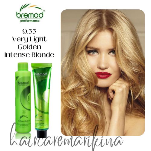 9.33 VERY LIGHT GOLDEN INTENSE BLONDE Bremod Hair Color - With