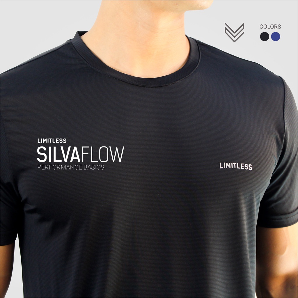 【LIMITLESS】SILVAFLOW Performance Drifit Shirt Muscle Fit Men's Gym