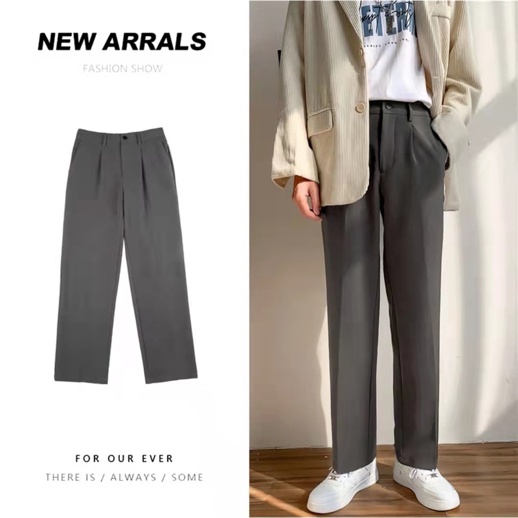 HUILISHI 5color Summer thin straight suit pants Korean version men's ...