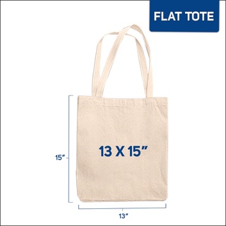 15 x 13 Canvas Tote Bags - Custom Zipper Color