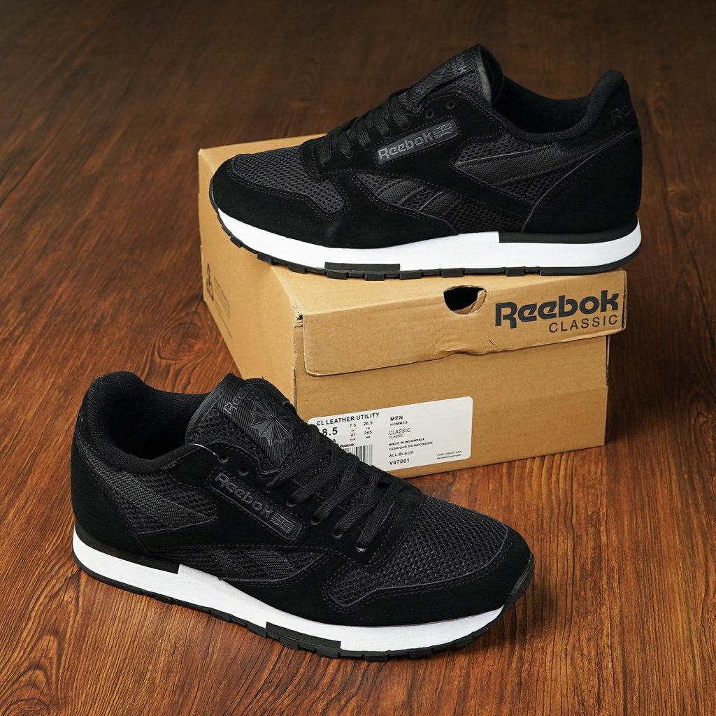 Classic reebok black and white best sale