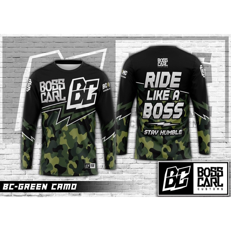 BCC Camouflage Customized Motorcycle Riding Jersey Longsleeve