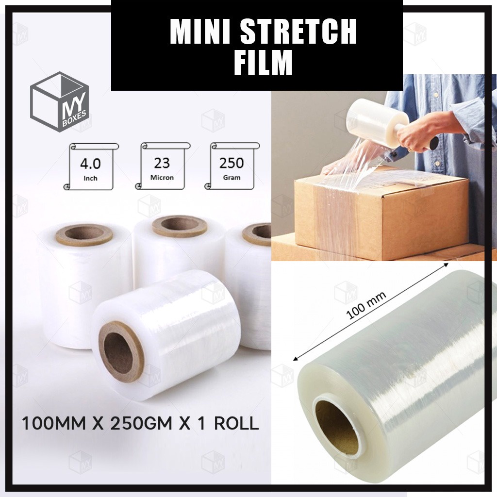 BABY MINI ROLL STRETCH FILM 100mm x 250gm x 1 roll | Shopee Philippines