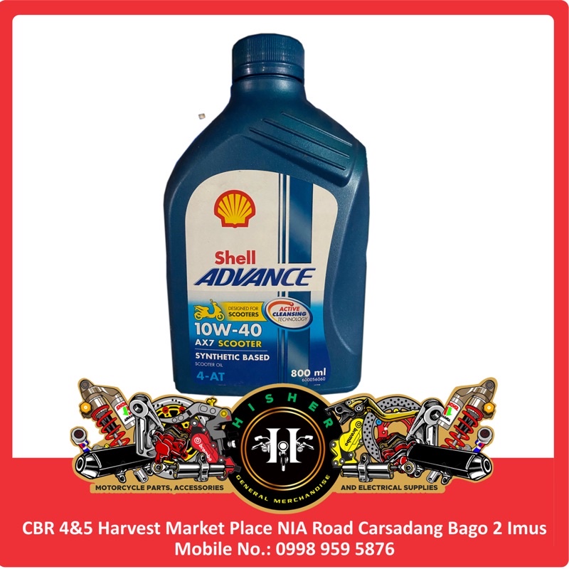 Shell Advance 4T AX7 Scooter 10W-40 800Ml | Shopee Philippines