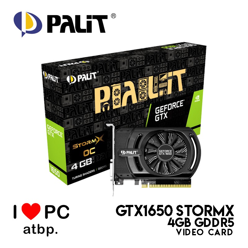 Palit GeForce GTX1650 StormX 4GB GDDR5 Video Card (NE51650006G1