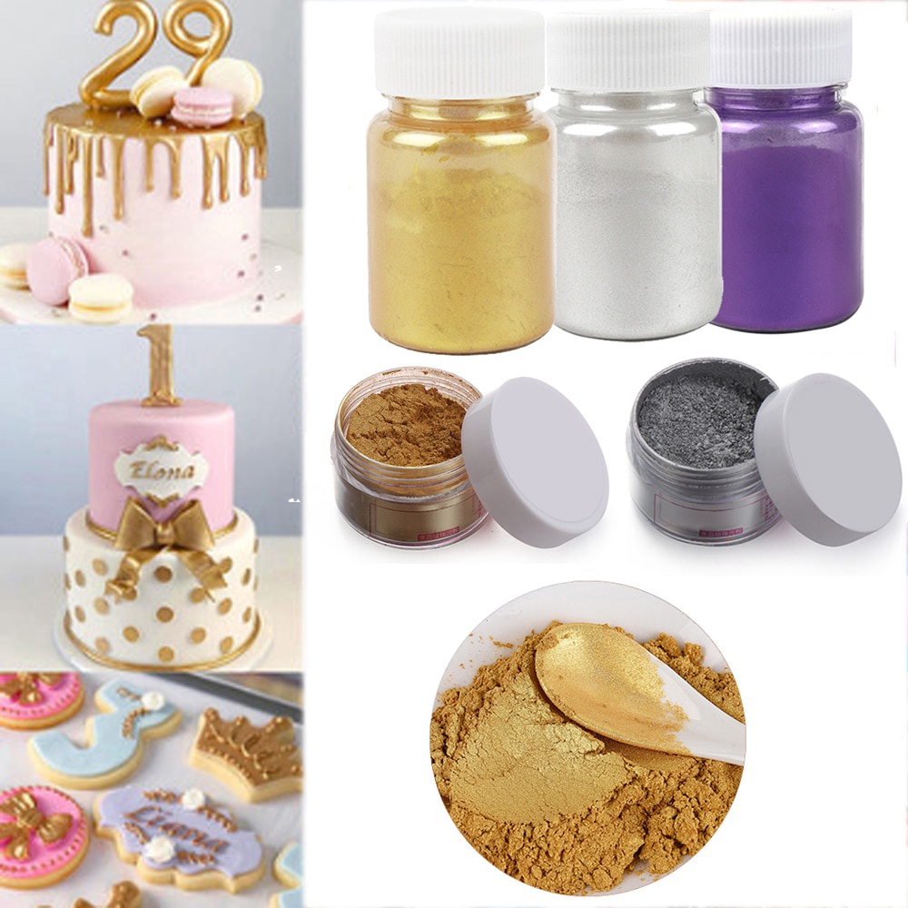 10g Edible Glitter Cake Decoration Powder Mousse Cake Macaron Chocolate ...