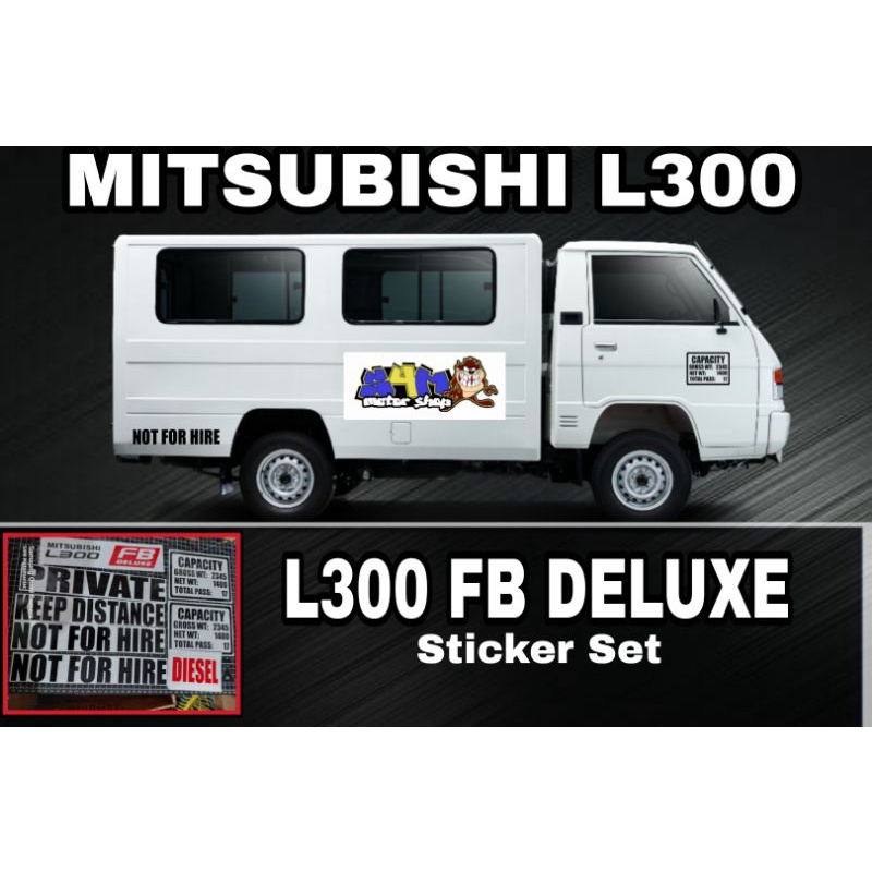 MITSUBISHI L300 FB Deluxe / Exceed Capacity Sticker Set | Shopee ...