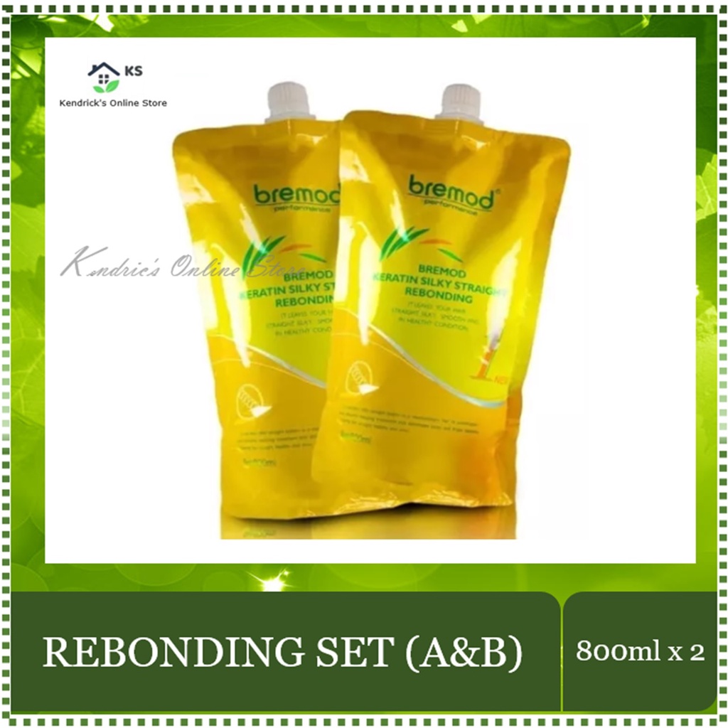 Bremod Hair Keratin Silky Straight Rebonding Set 800ML (1&2) | Shopee ...