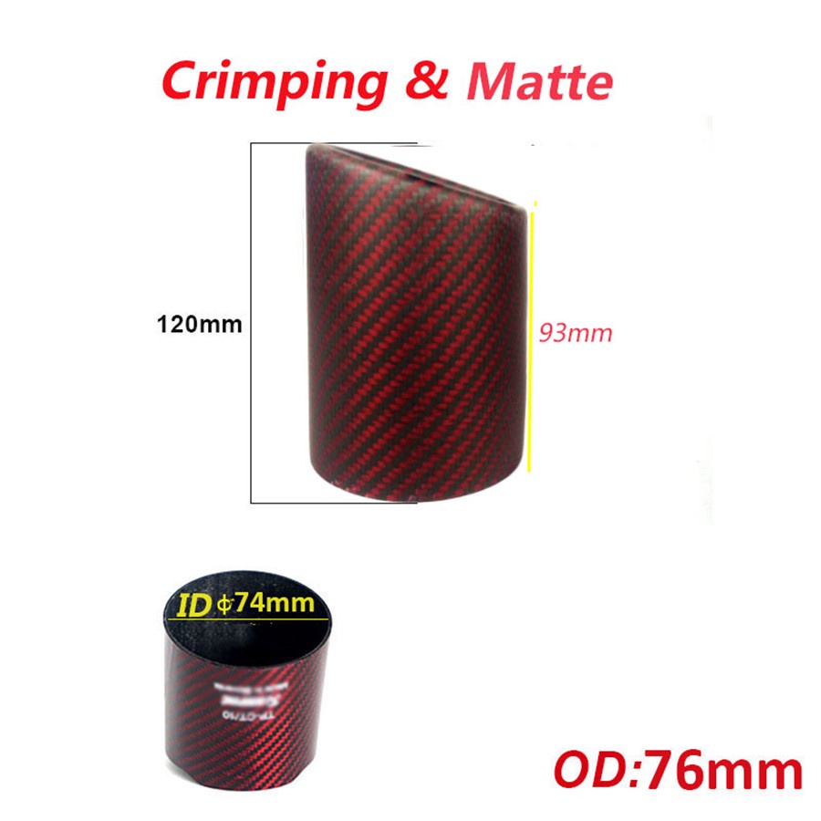 Exhausts pipe Carbon Red Cover with Carbon Shell Exhaust Muffler Pipe