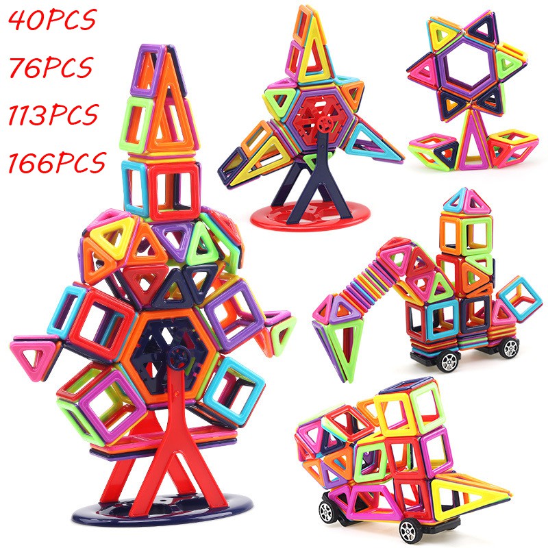 Magnetic Blocks construction 3D Model Building Bricks Educational Toy ...