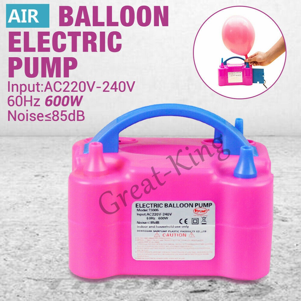 Electric Balloon Inflator Pump Double Hole Nozzle Air Compressor