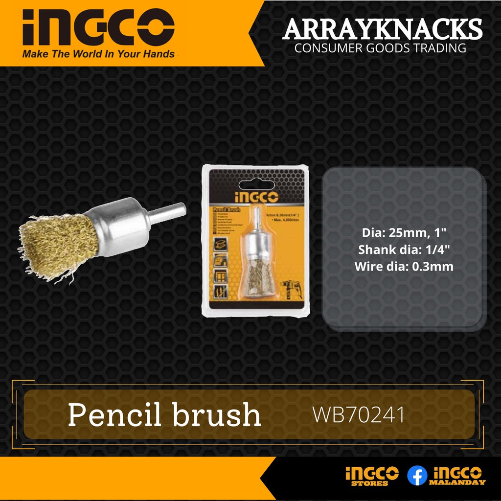 INGCO Pencil brush (WB70241) HANDTOOLS Shopee Philippines