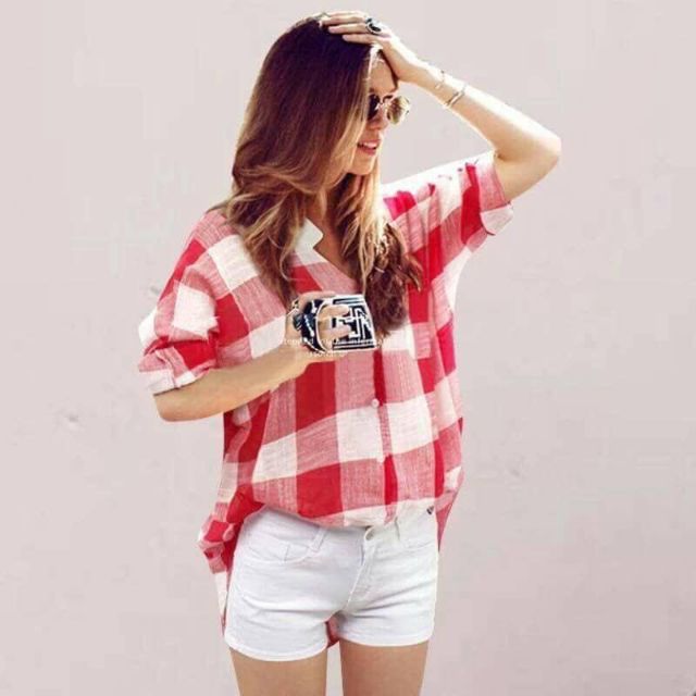 Checkered polo store for girl