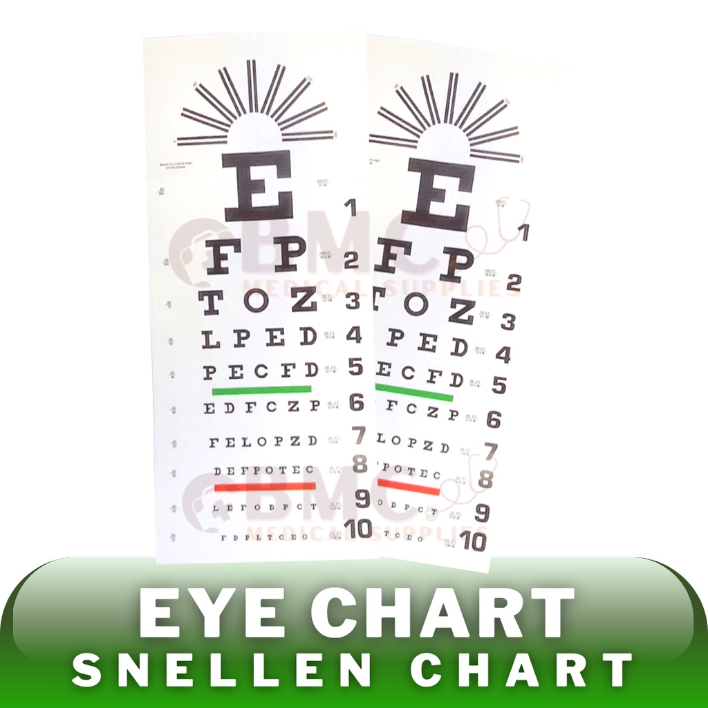 Snellen Eye Chart / Distance Visual Chart Wall Type Eye Chart (BIG