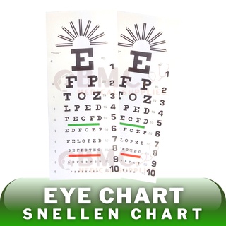 Frcolor Chart Eye Test Vision Amsler Grid Snellen Exam Visual Acuity Near  Eyesight Power Letters Check