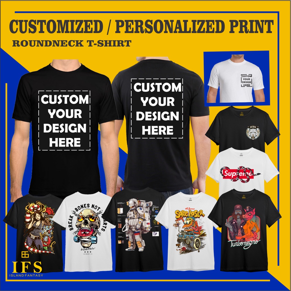 COD Customized Personalized high quality shirt DTF print up to A4 A3 size vintage design more