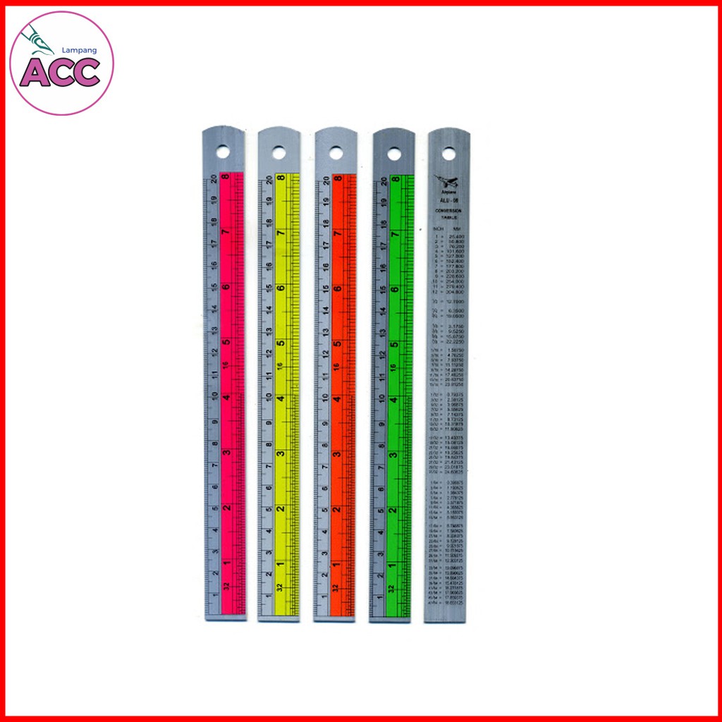 Aluminum ruler with color belt 6 inches Thai-Thai (assorted colors ...