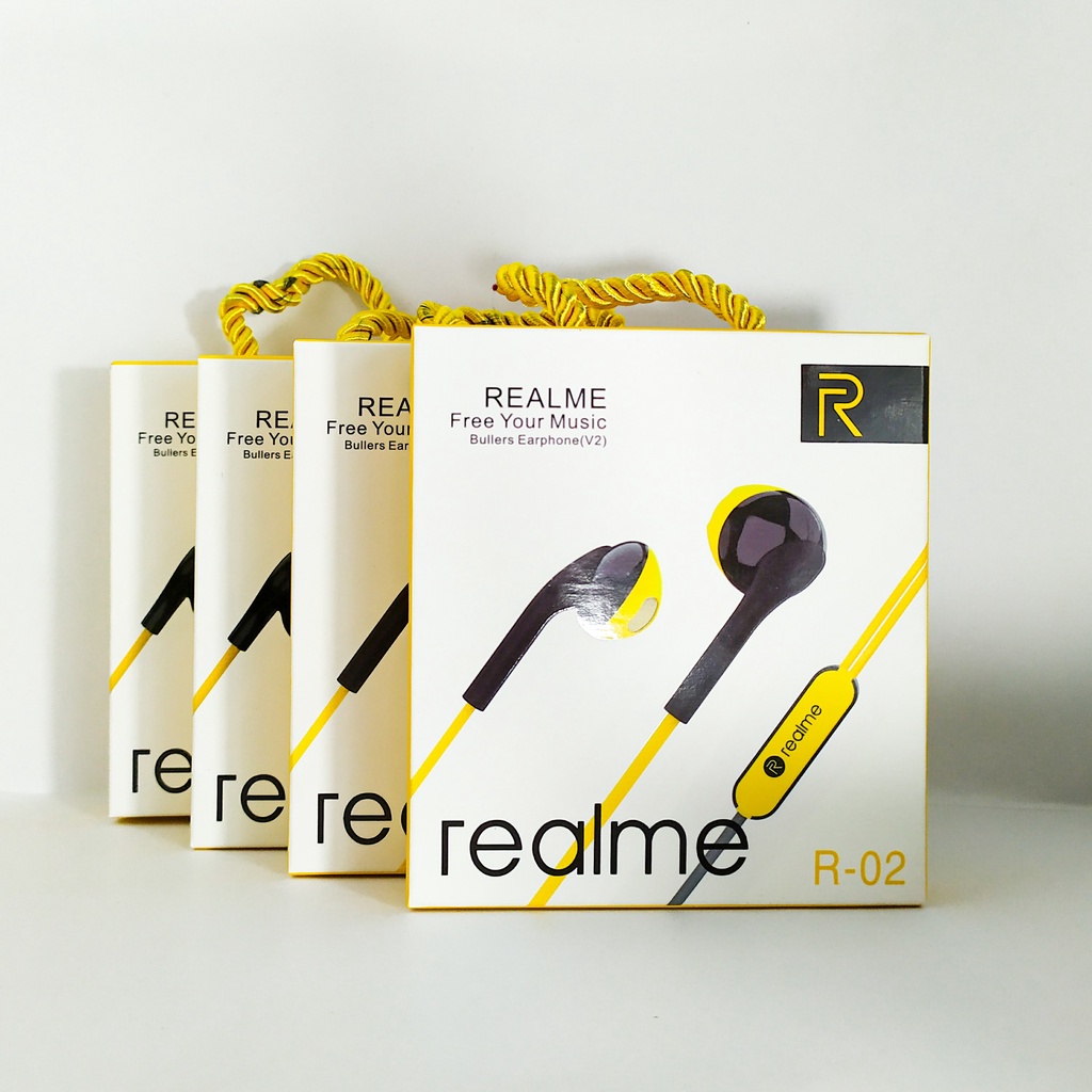 Realme R 02 Handsfree Headset Bullers Earphones